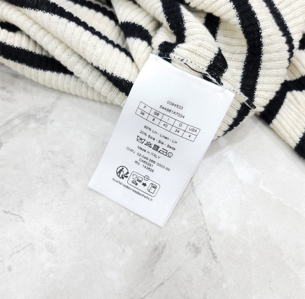 [럭스유] 36 / 디올 리비에라 레이스업 네크라인 스웨터 544S61A7034