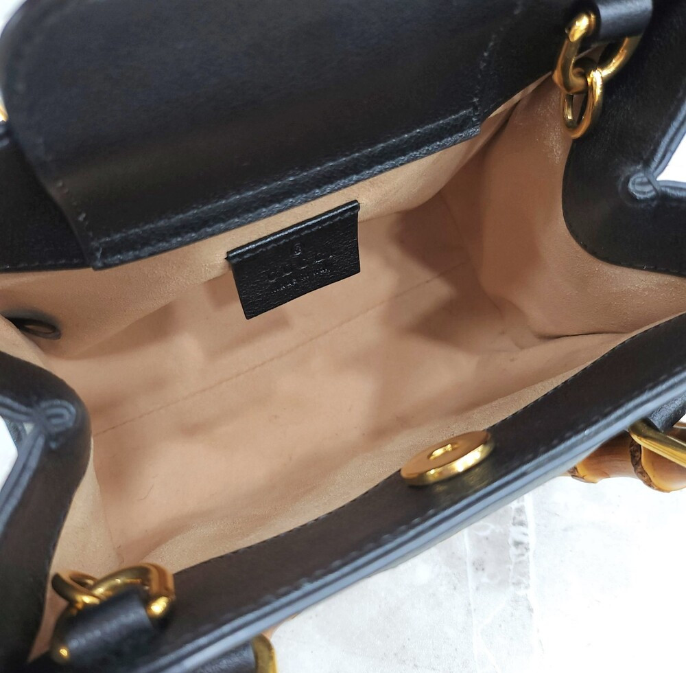 [럭스유] 구찌 다이애나 뱀부 미니 토트 숄더백 655661