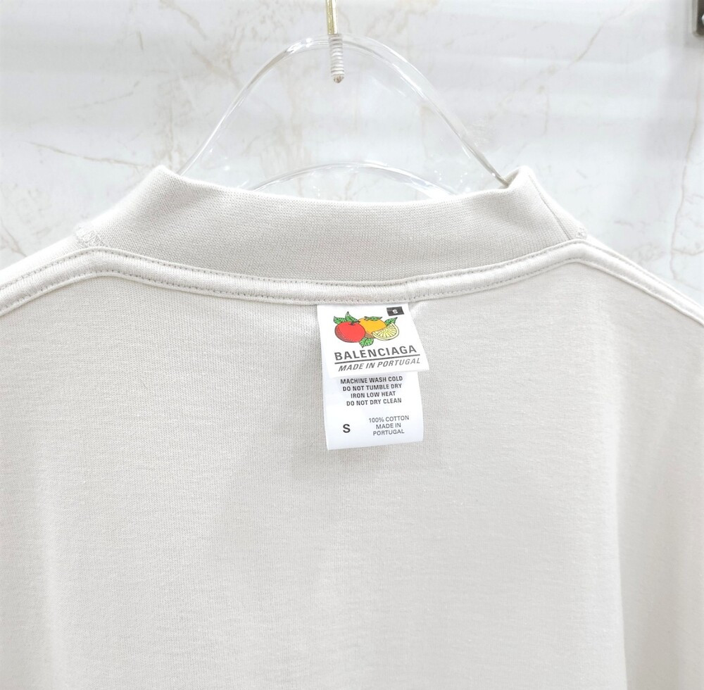 [럭스유] 2 / 발렌시아가 XXXL 자수 로고 오버 반팔 티셔츠
