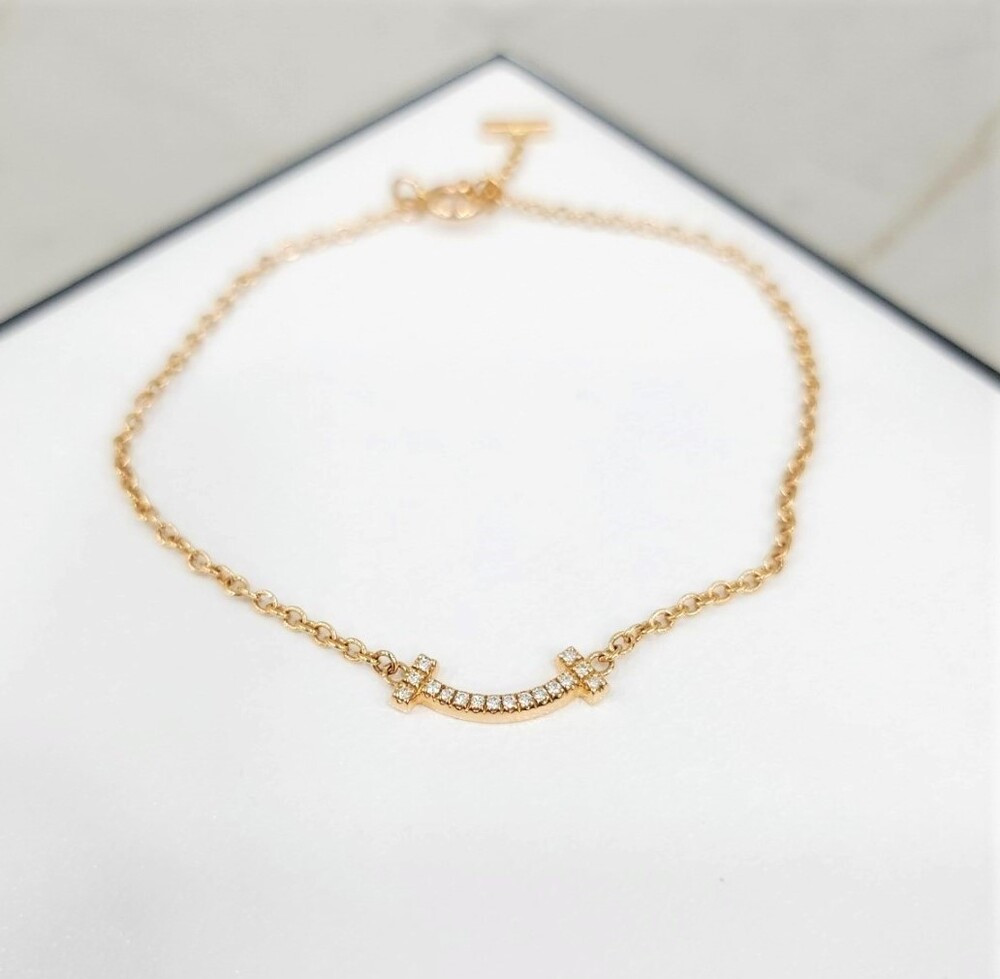 [럭스유] 티파니앤코 다이아 T 스마일 브레이슬릿 S