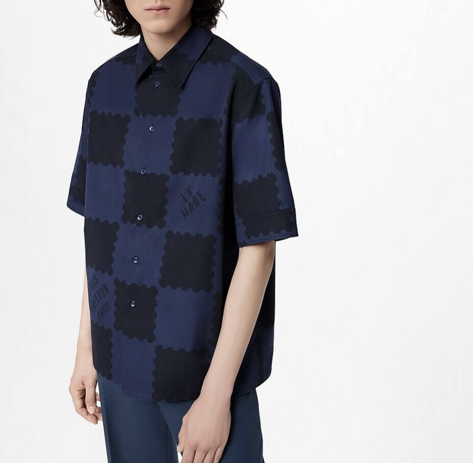 [럭스유] S / 루이비통 LV 다미에 셔츠 1A9GXV