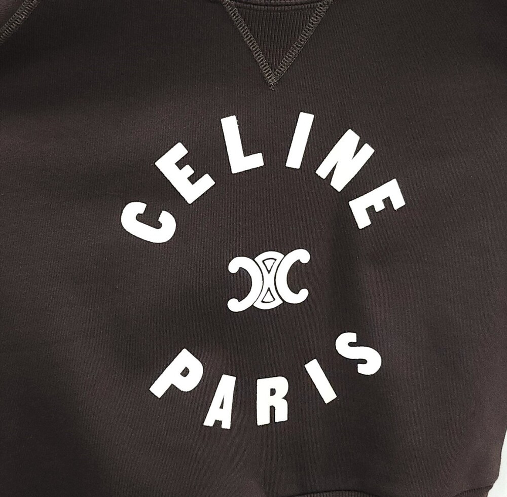 [럭스유] (새상품) XS / 셀린느 트리오페 로고 맨투맨 2Y23H670Q.19XD