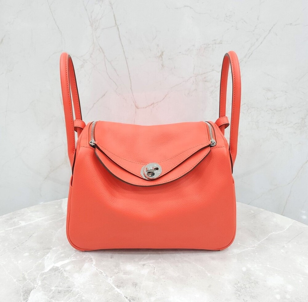 [럭스유] 에르메스 린디 26 에버컬러 오렌지필드 은장 W각인