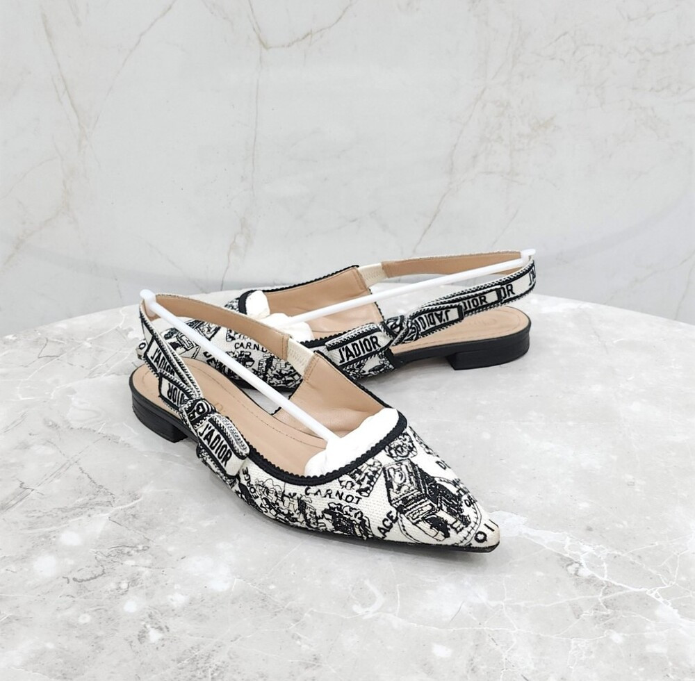 [럭스유] 37 / 디올 자디올 슬링백 발레리나 플랫 플래드파리 KCB660KPY