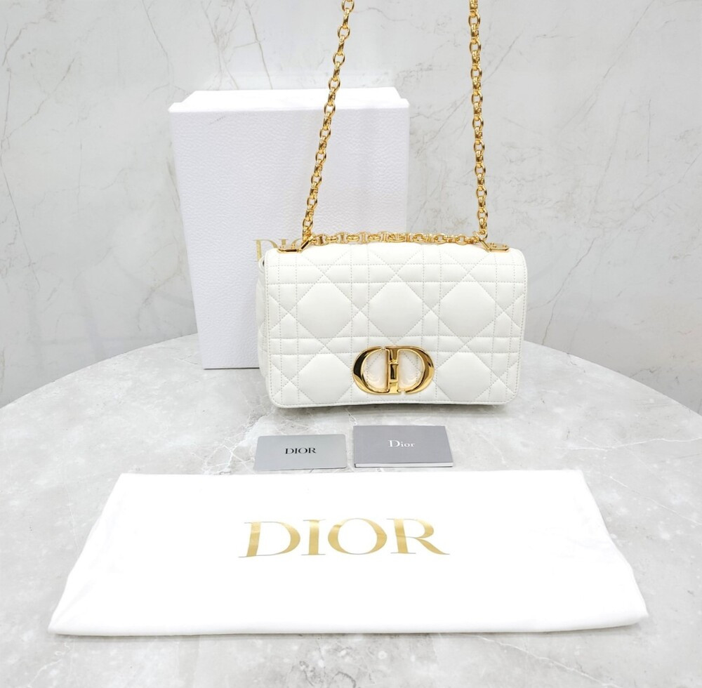 [럭스유] 디올 카로 미디움 체인 숄더백 매크로 까나쥬 라떼 M9242UGCO