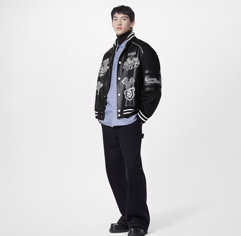 [럭스유] 52 / 루이비통 바시티 멀티패치 블루종 자켓 1AAUZ0