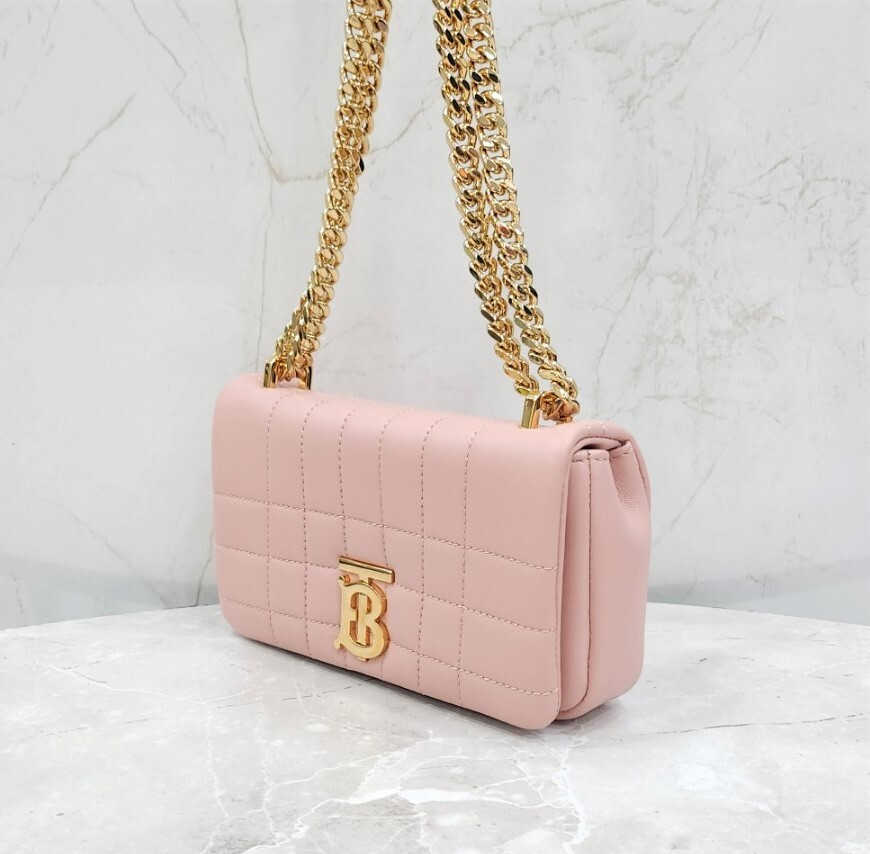 [럭스유] 버버리 미니 롤라 체인 숄더백 더스티 핑크 8063014