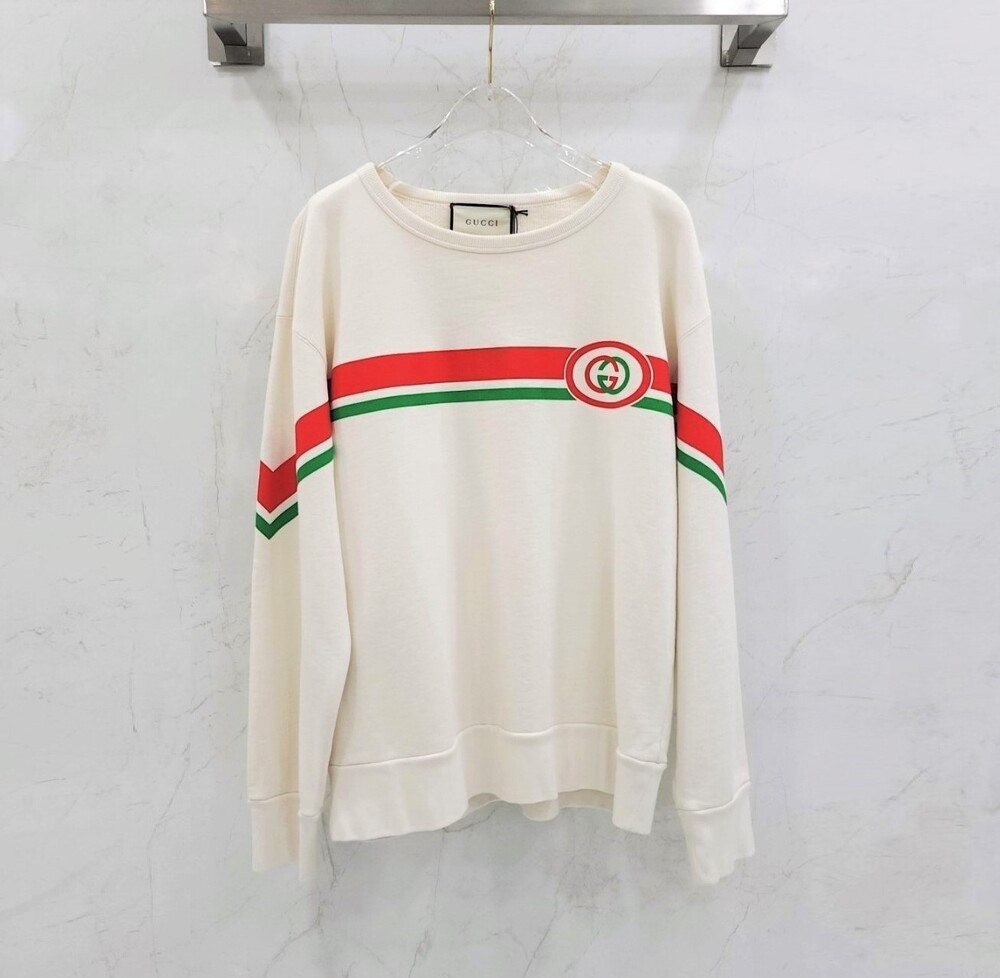 [럭스유] L / 구찌 GG 인터로킹 띠로고 맨투맨