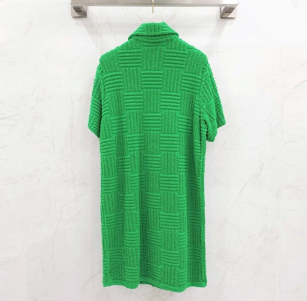 [럭스유] (새상품) XS / 보테가베네타 그린 인트레치아토 원피스