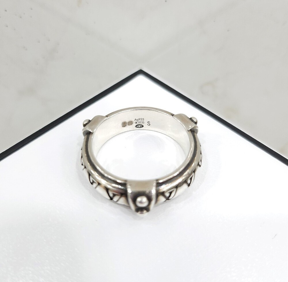 [럭스유] (새상품) 루이비통 LV 로진 스털링 실버 반지 S M1772S