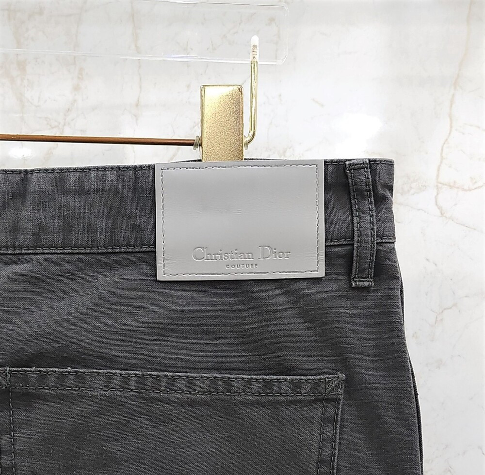 [럭스유] (새상품) 32 / 디올 그레이 콘트라스트 쿠튀르 자수 카펜터 팬츠