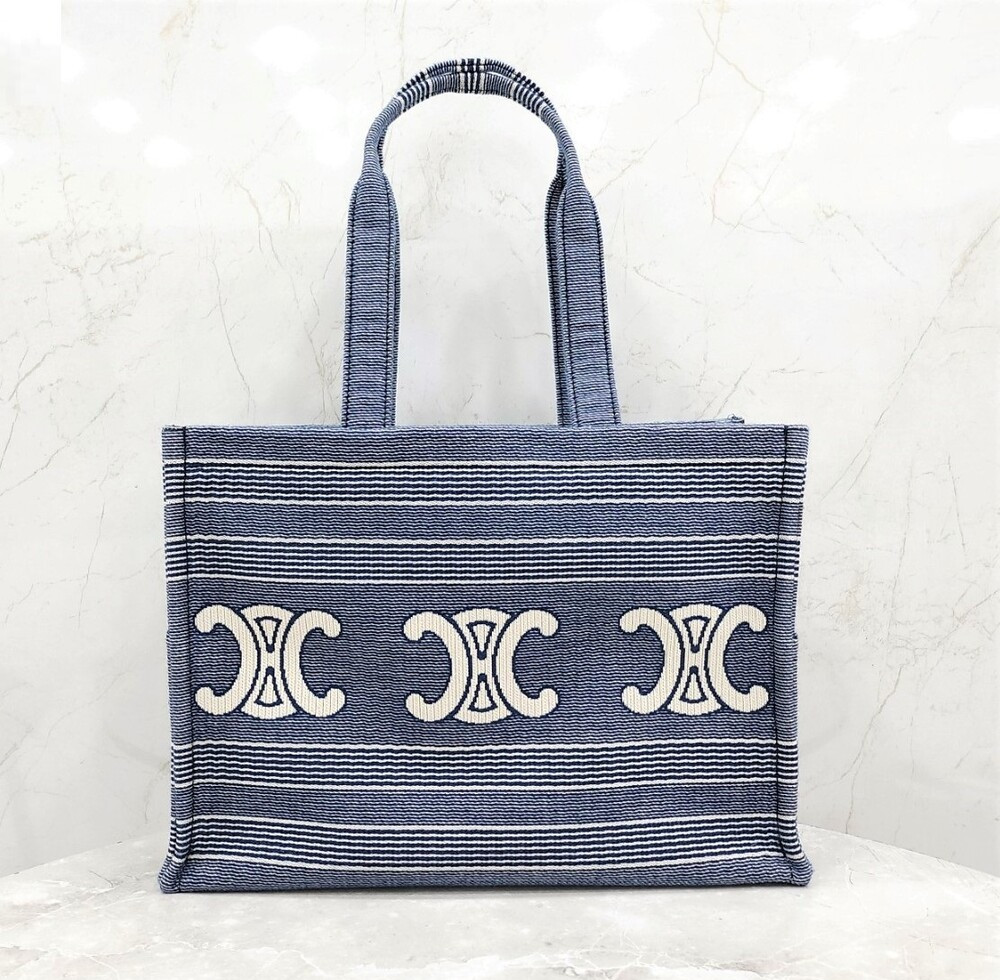 [럭스유] 셀린느 카바스 라지 토트백 트리옹프 블루 196762GQD