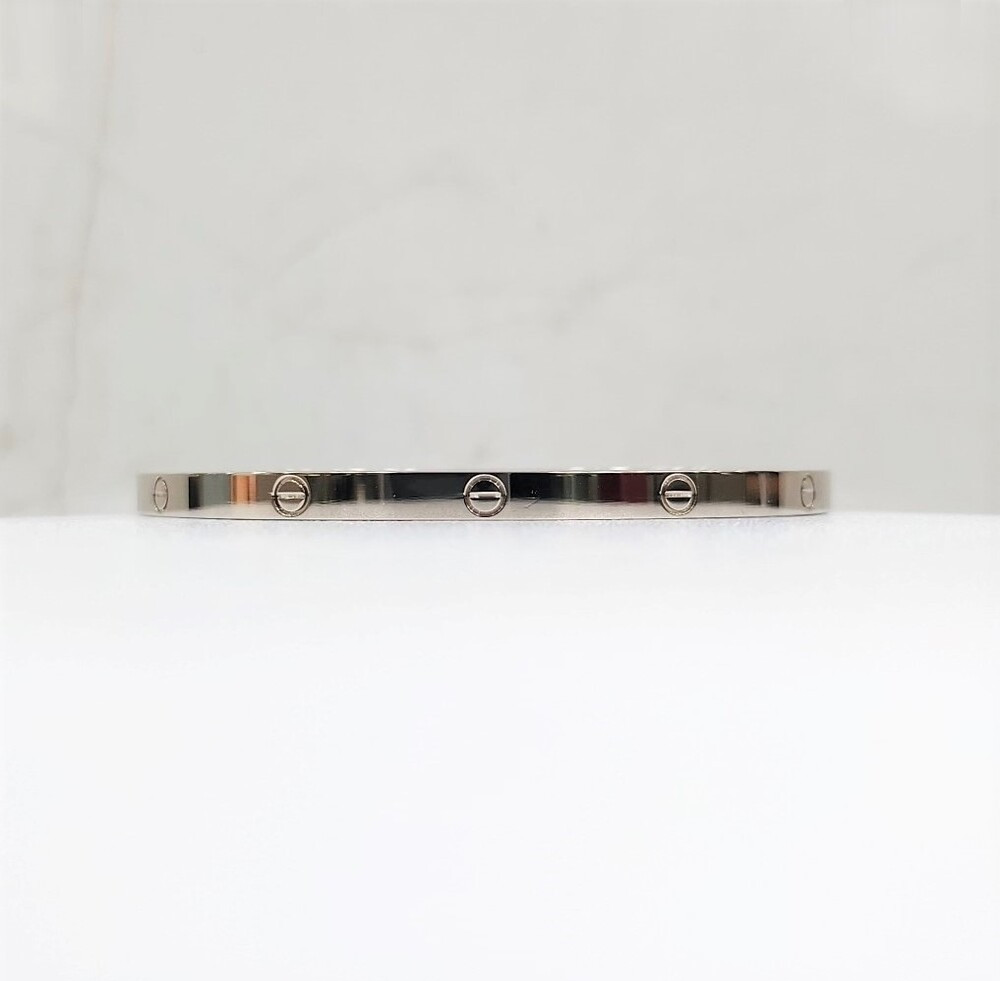 [럭스유] 까르띠에 화이트골드 러브 브레이슬릿 스몰 17호