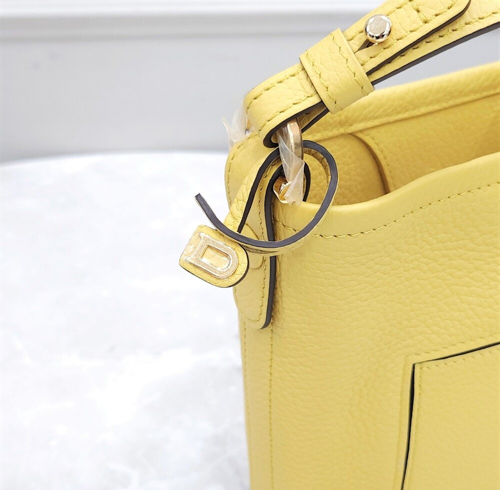 [럭스유] 델보 핀 미니 버킷백 옐로우