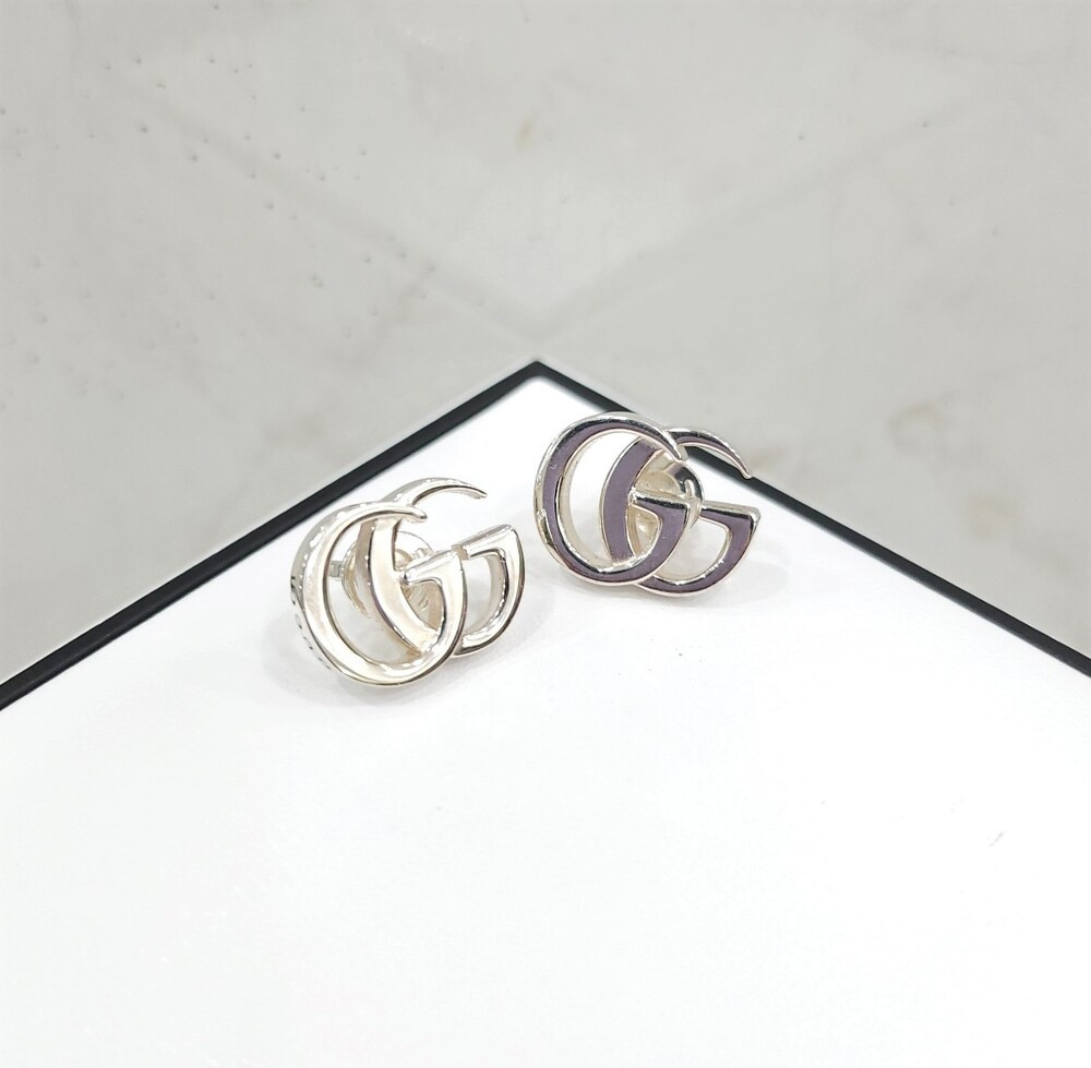 [럭스유] 구찌 GG 마몽 스터드 실버 귀걸이 814919