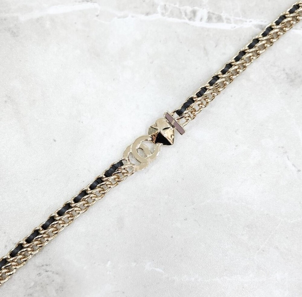 [럭스유] 샤넬 아이러브 CC 진주 하트 체인 초커 목걸이 AB8631