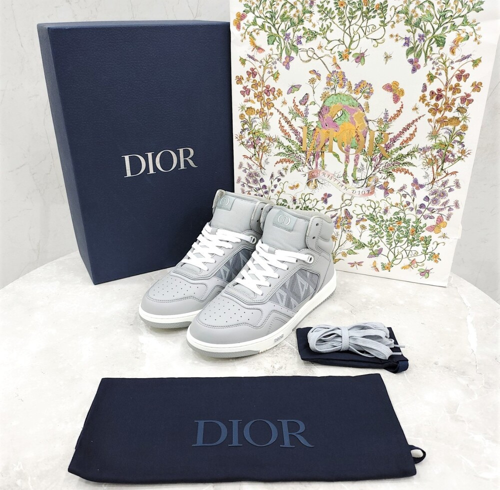 [럭스유] (새상품) 41 / 디올 B27 CD 다이아몬드 하이탑 스니커즈 3SH133ZPP