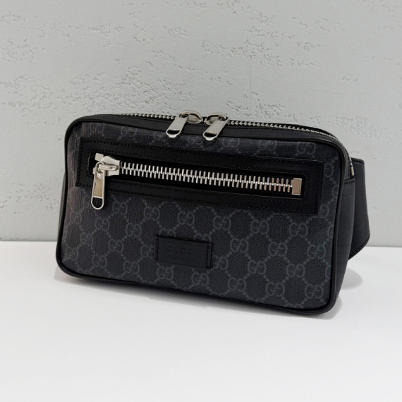 구찌 GG 수프림 블랙 벨트백 474293