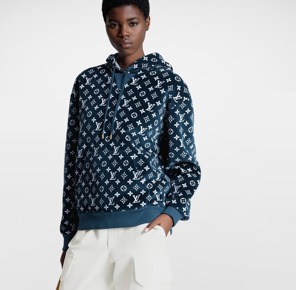 [럭스유] (새상품) XS / 루이비통 모노그램 코튼 타월링 후드티 1AC2I5