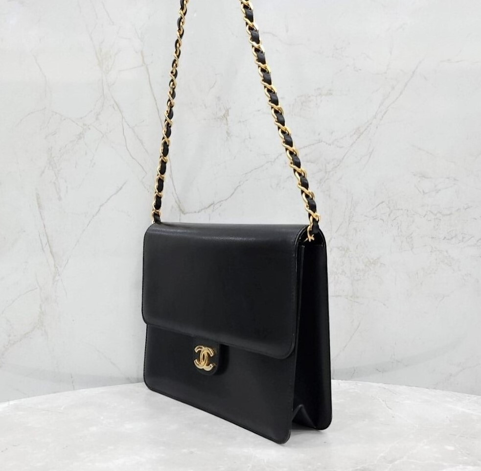 [럭스유] 샤넬 CC로고 빈티지 레더 체인 숄더백