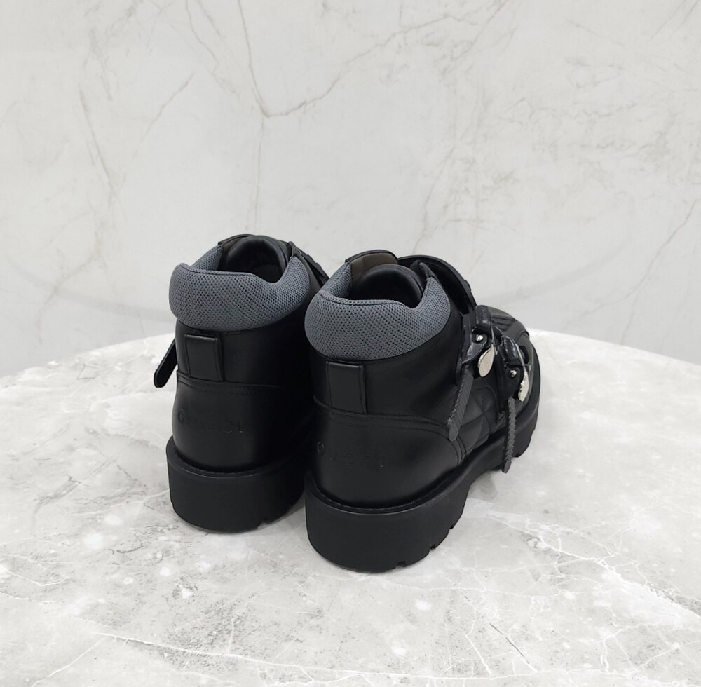 [럭스유] (새상품) 6 / 구찌 레더 앵클 부츠 718665