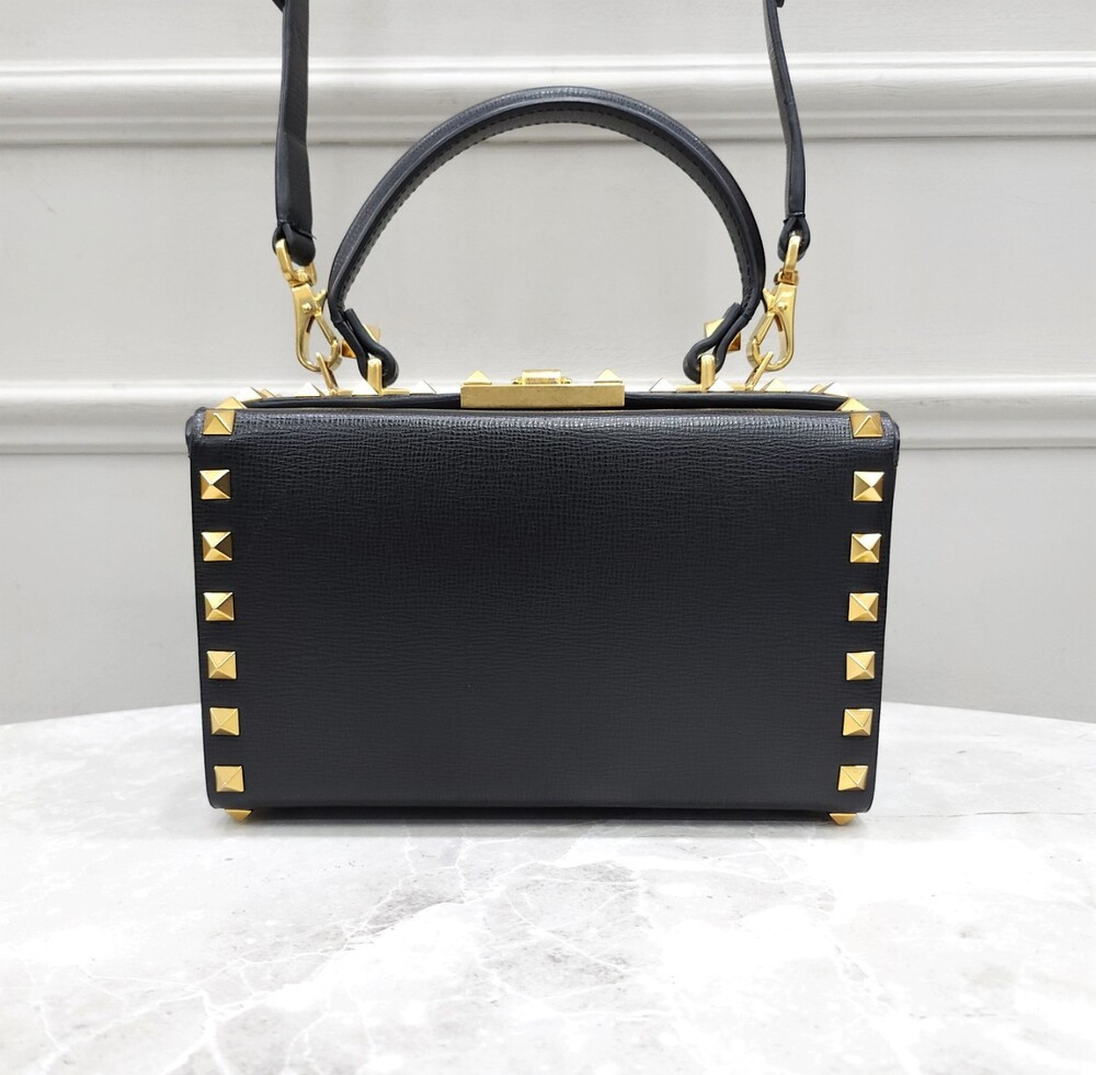 [럭스유] 발렌티노 락스터드 로고 박스 투웨이 토트 숄더백