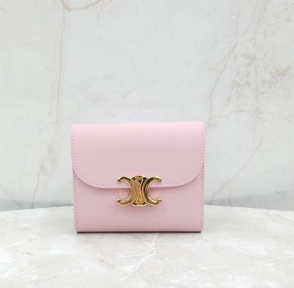 [럭스유] 셀린느 핑크 스몰 트리옹프 플랩 지갑 10D783DPV