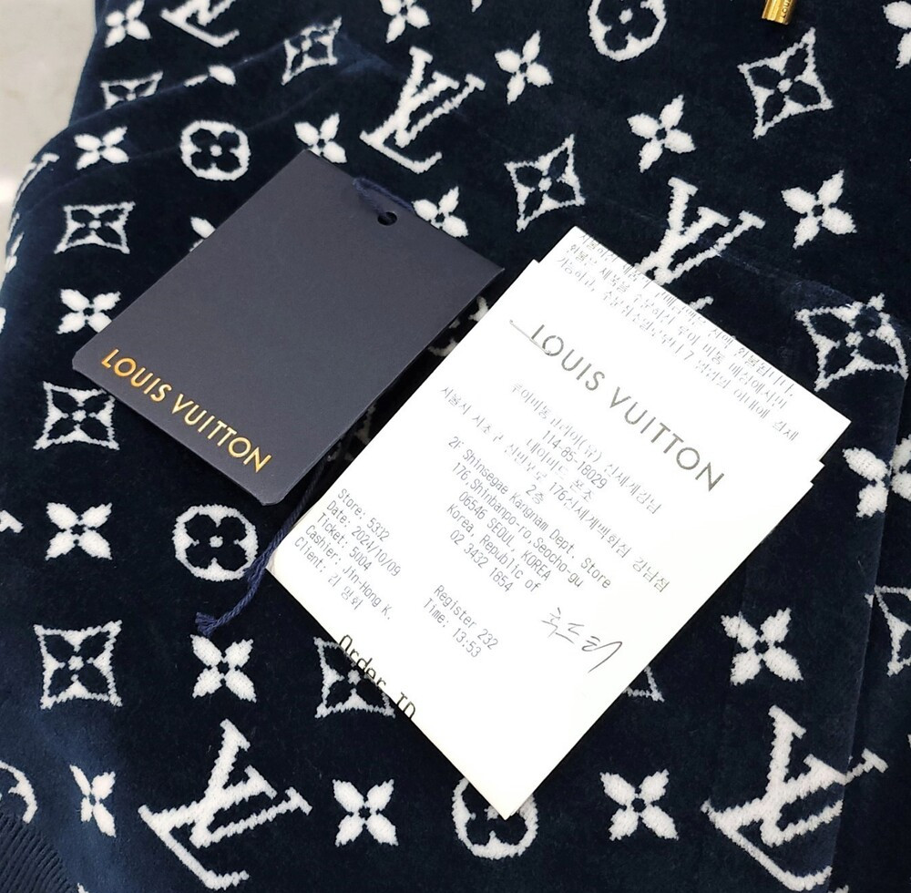 [럭스유] (새상품) XS / 루이비통 모노그램 코튼 타월링 후드티 1AC2I5