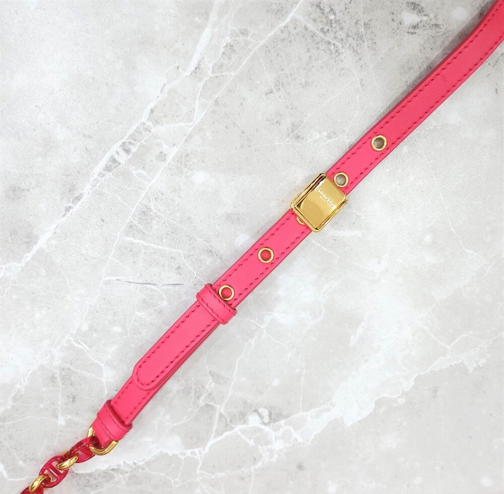 [럭스유] 디올 카로 숄더백 미디움 데님 브라이트 핑크 M9242WTJF