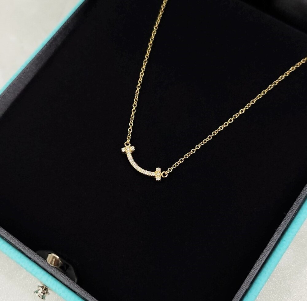 [럭스유] 티파니앤코 다이아 T 스마일 펜던트 목걸이 62617691