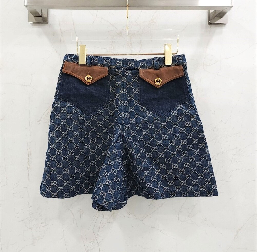 [럭스유] 42 / 구찌 여성 워시드 오가닉 데님 쇼츠 652661