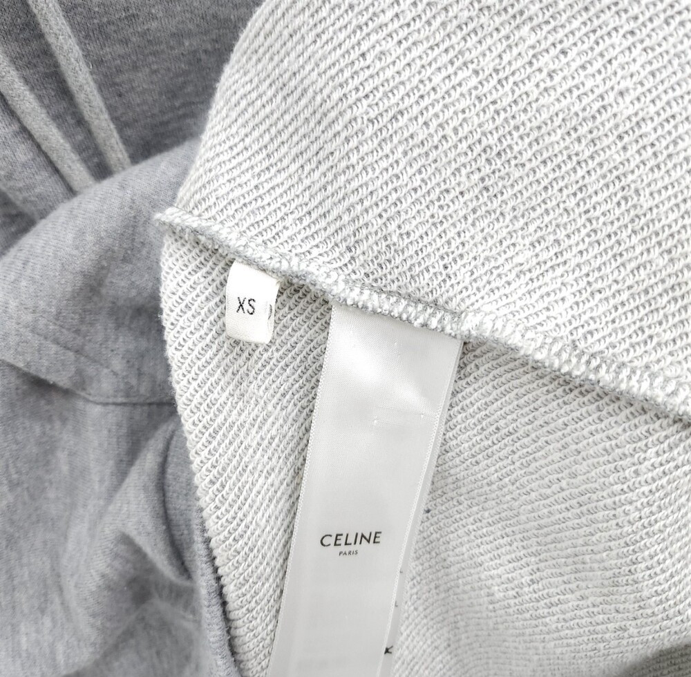 [럭스유] XS / 셀린느 로고 코튼 캐시미어 후드 그레이 2Y377450I