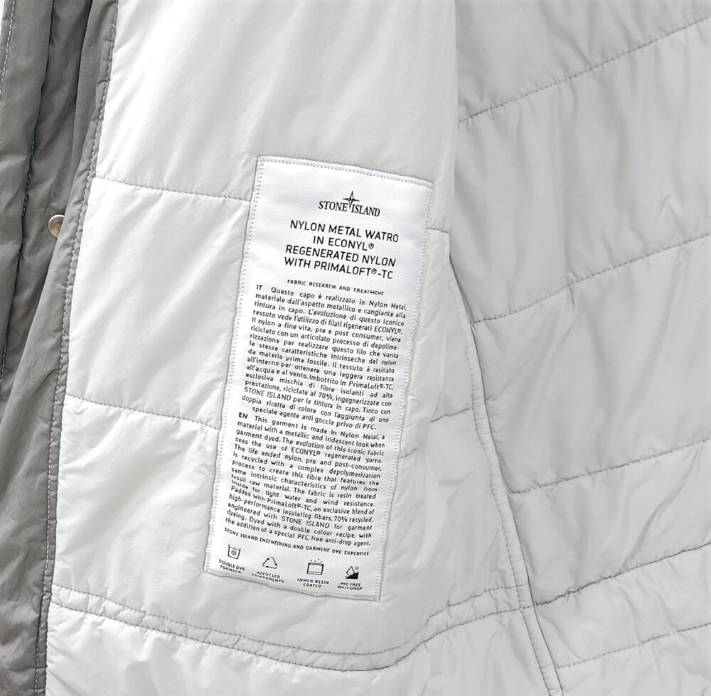 [럭스유] M / 스톤아일랜드 실버 와펜 롱 파카 자켓 771570919