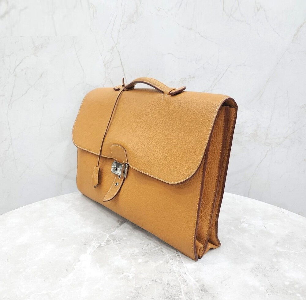 [럭스유] 에르메스 삭아데페슈40 브리프케이스 쎄서미 금장