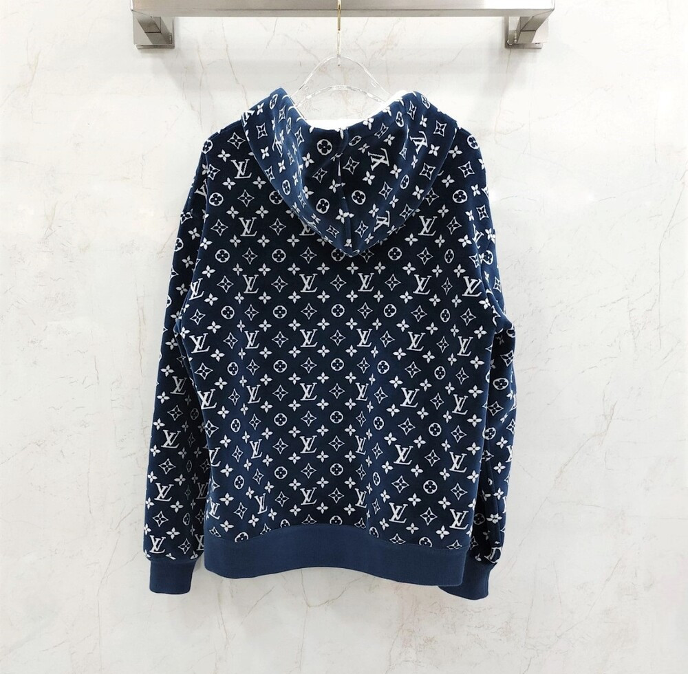 [럭스유] (새상품) XS / 루이비통 모노그램 코튼 타월링 후드티 1AC2I5