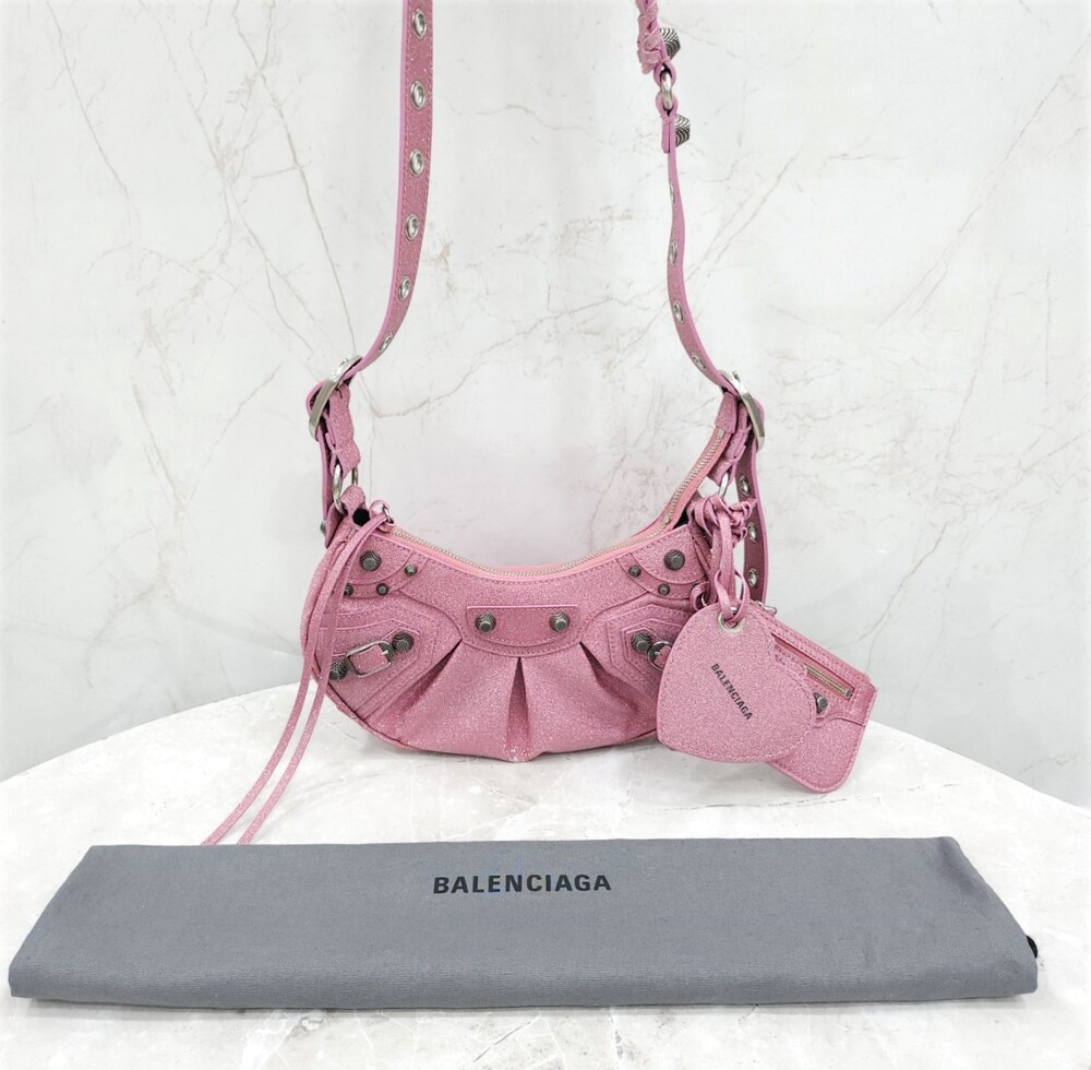 [럭스유] 발렌시아가 핑크 르 카골 숄더백 XS 671309