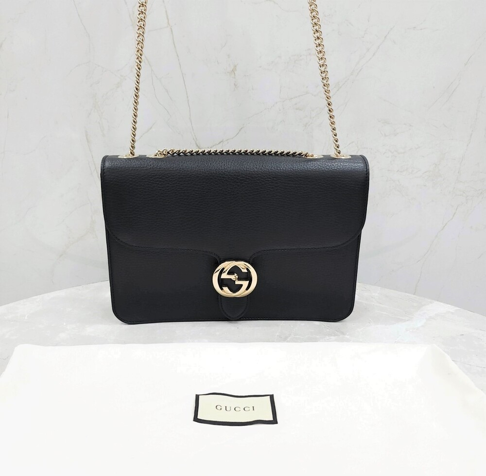 [럭스유] 구찌 인터로킹 G 미디움 체인 숄더백 510303