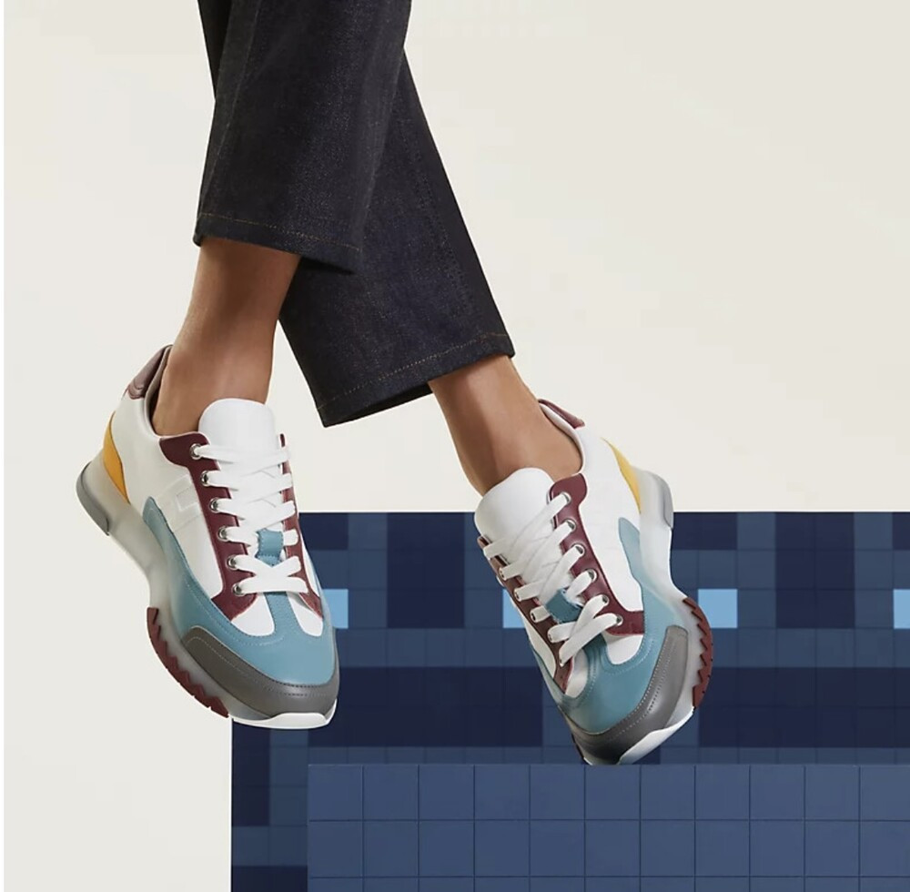 [럭스유] 44 / 에르메스 트레일 스니커즈 멀티컬러 블루 H242848ZH6H