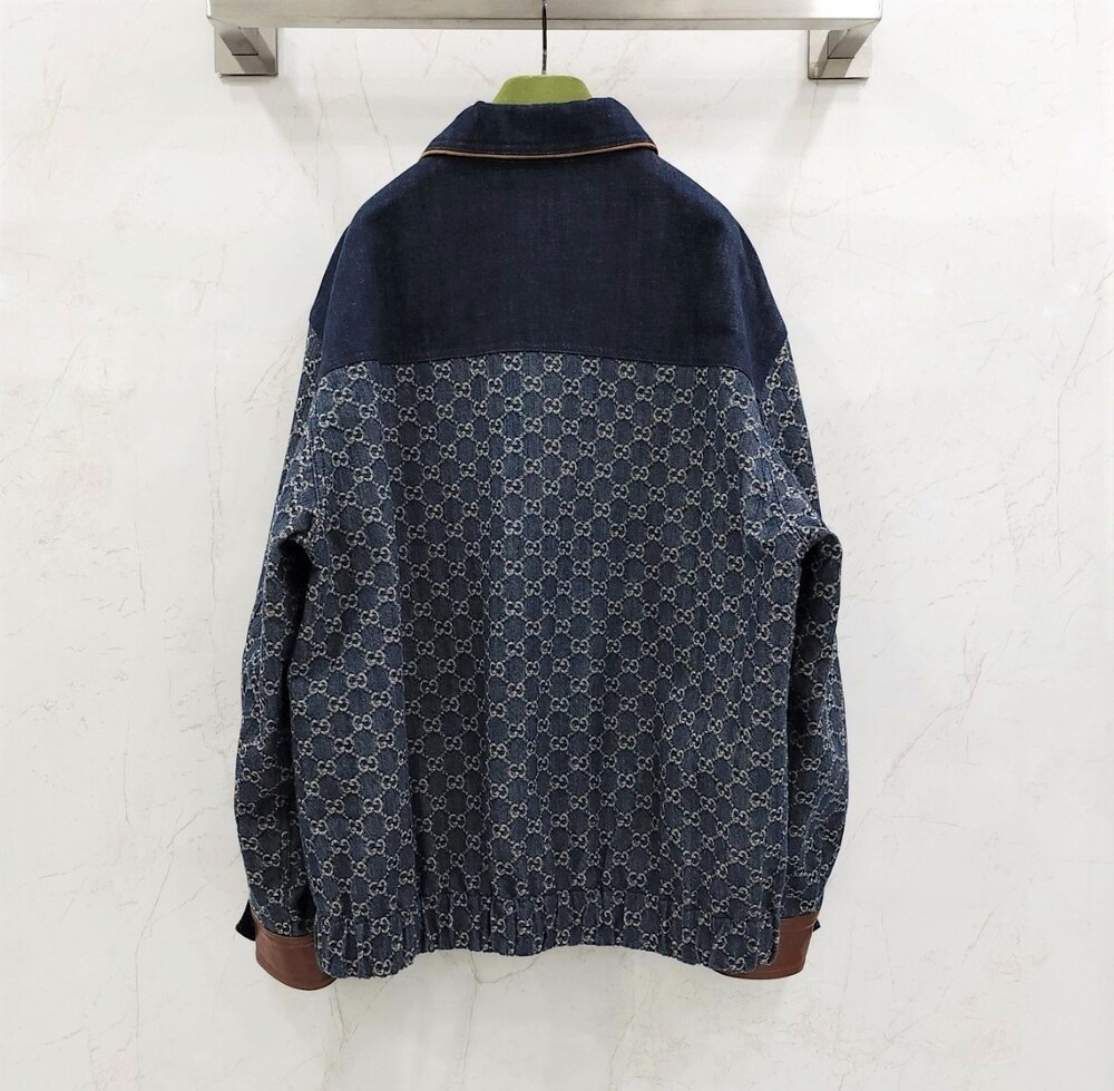 [럭스유] (새상품) 48 / 구찌 GG 에코 워시드 오가닉 봄버 데님 자켓