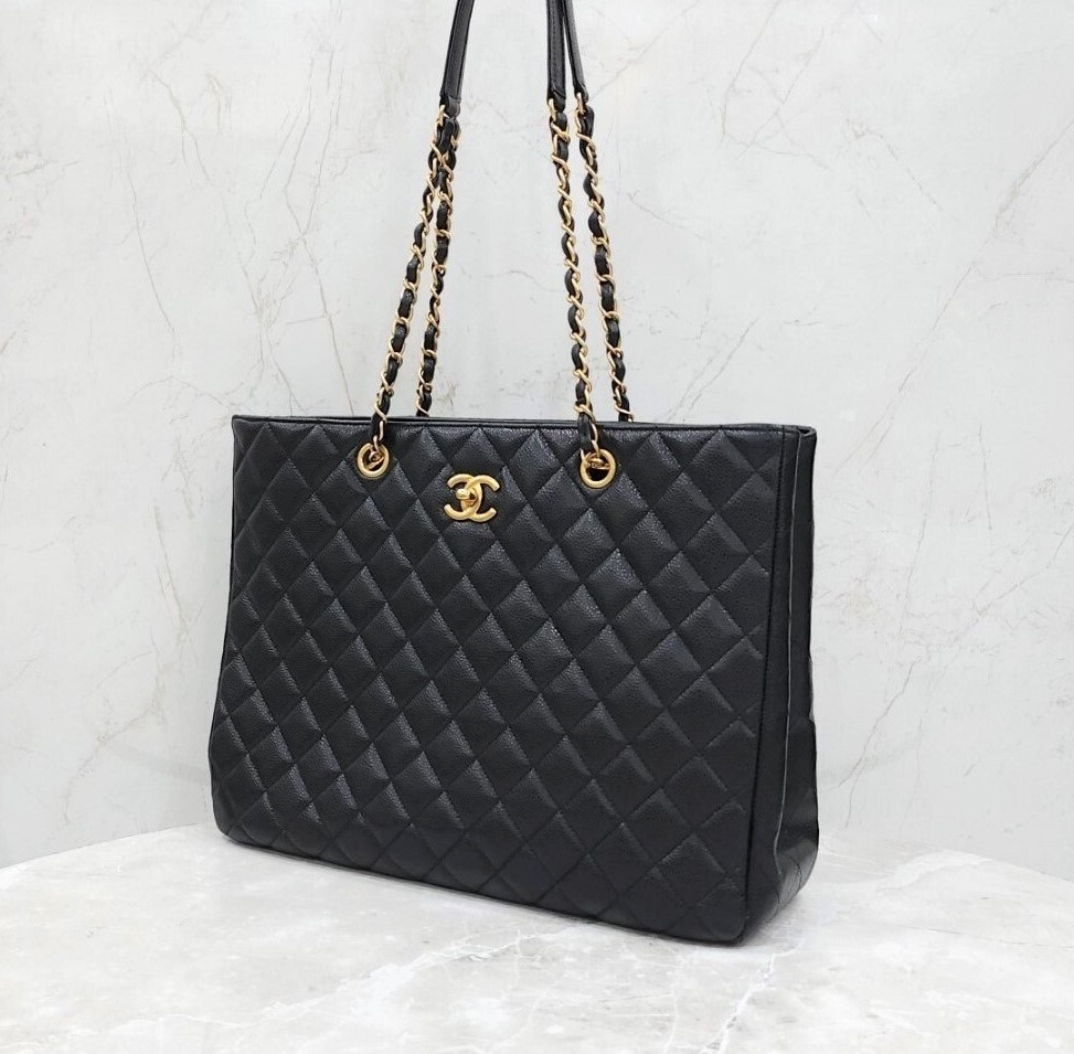 [럭스유] 샤넬 CC로고 타임리스 캐비어 라지 숄더백 21번대