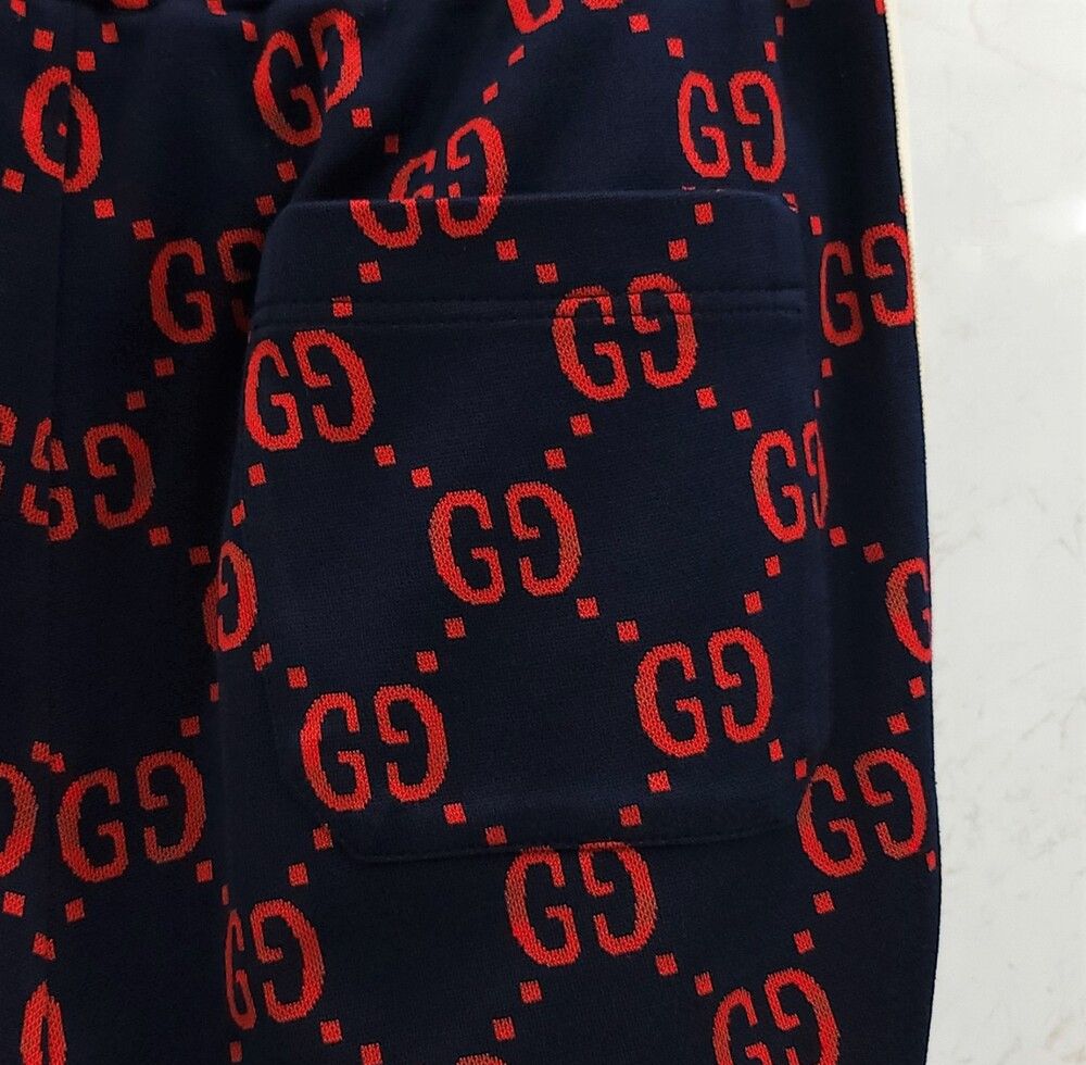 [럭스유] S / 구찌 GG 자카드 트랙 조거 팬츠 496920