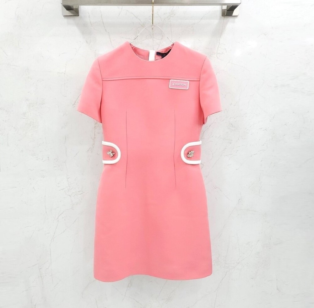 [럭스유] (새상품) 34 / 루이비통 핑크 마틴게일 드레스 원피스 1A9ML0