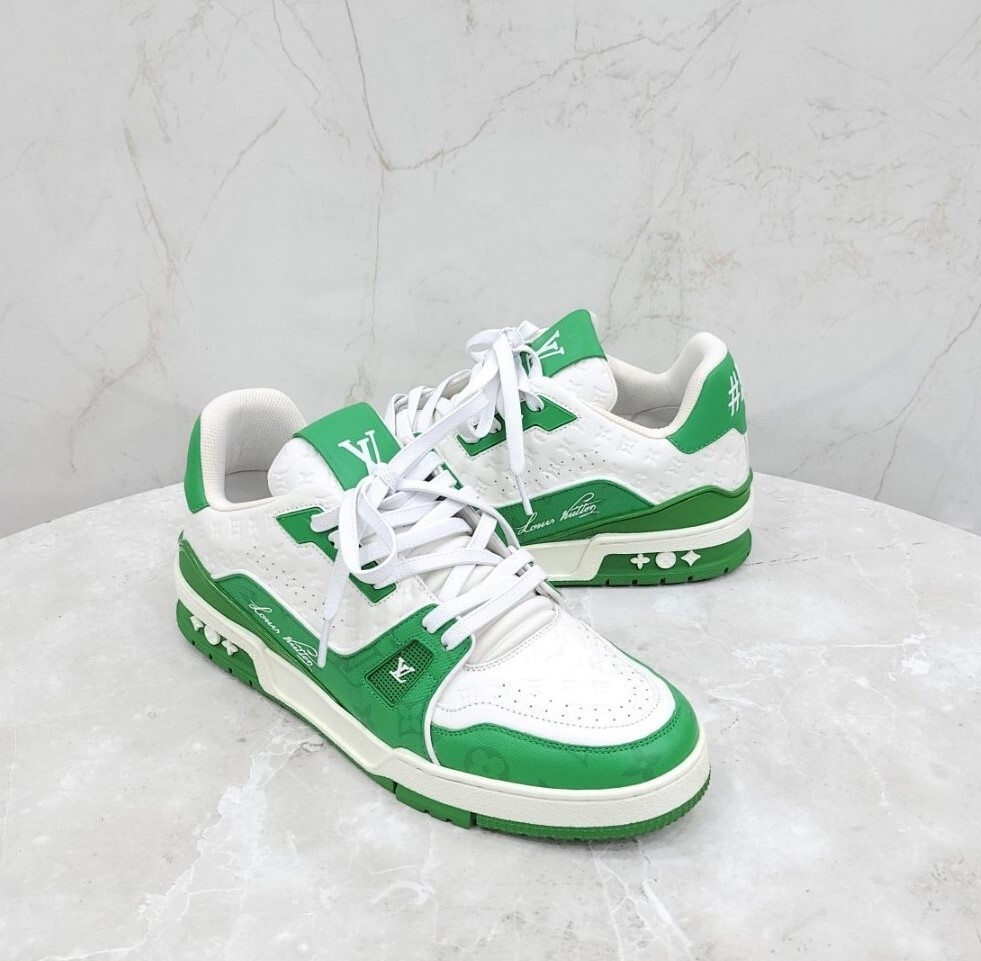 [럭스유] 8 / 루이비통 LV 그린 모노그램 트레이너 스니커즈