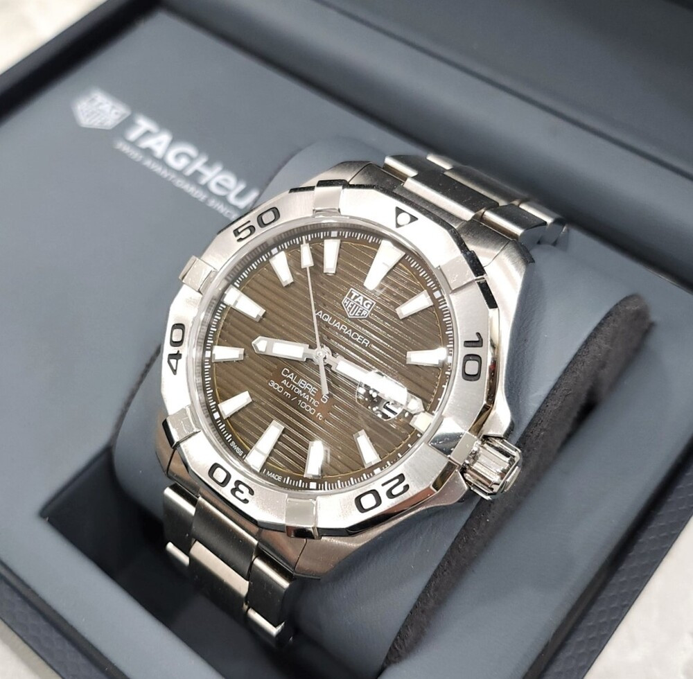 [럭스유] 태그호이어 아쿠아레이서 메탈 시계 브라운판