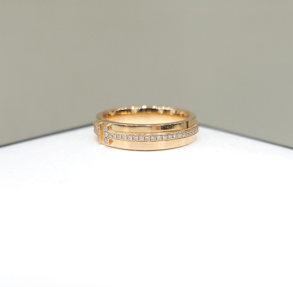 [럭스유] 티파니앤코 네로우 다이아몬드 링 18K 옐로우골드 국내11호