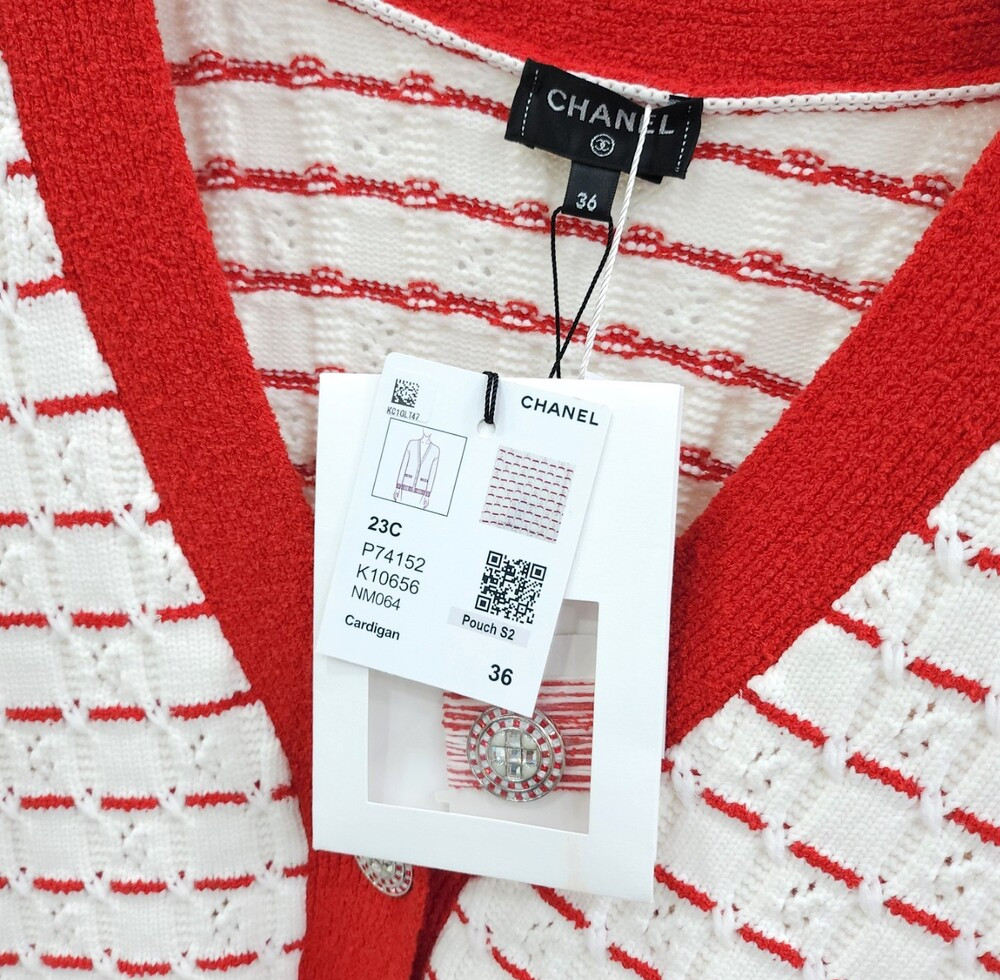 [럭스유] (새상품) 36 / 샤넬 23C 니트 가디건