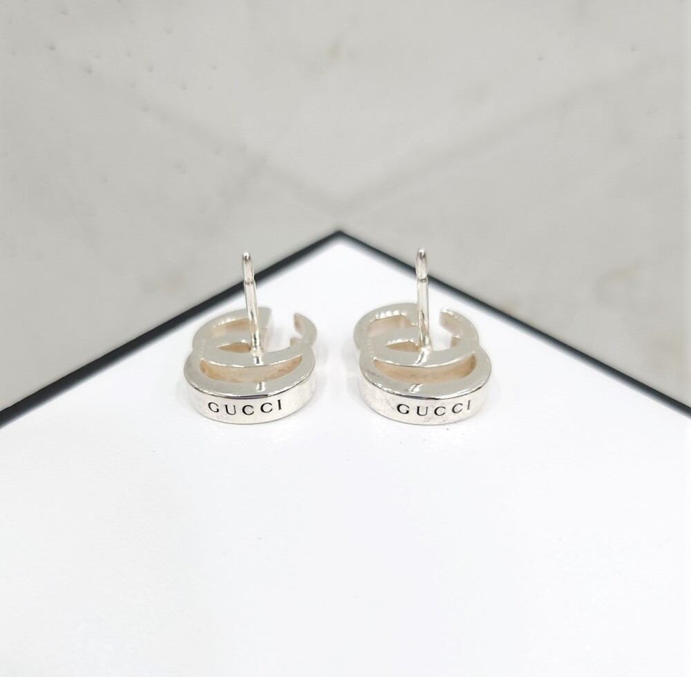 [럭스유] 구찌 GG 마몽 스터드 실버 귀걸이 814919