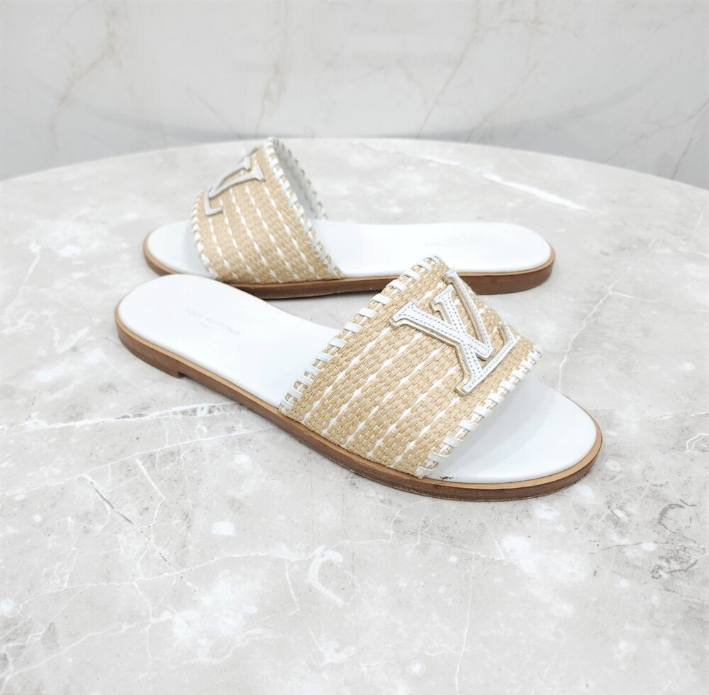 [럭스유] 38 / 루이비통 LV 모노그램 라탄 샌들 슬리퍼