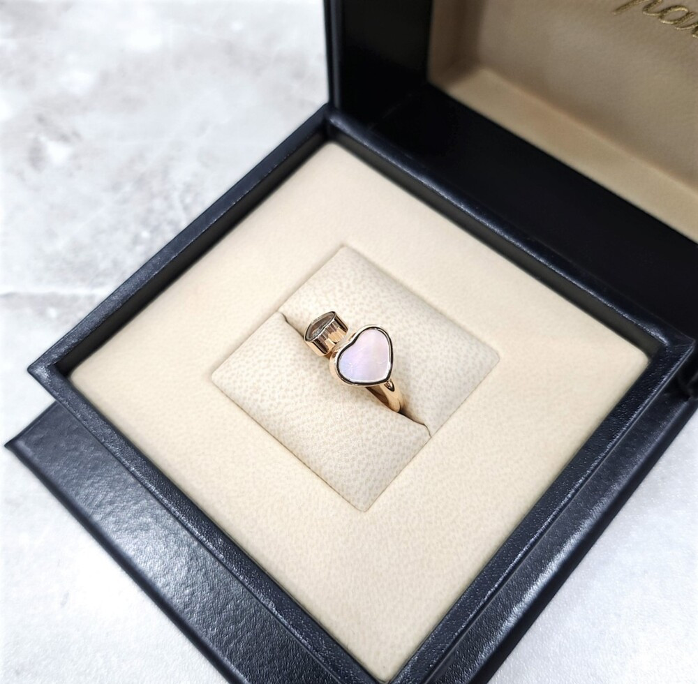 [럭스유] 쇼파드 다이아 해피하트 마더오브펄 반지 50호