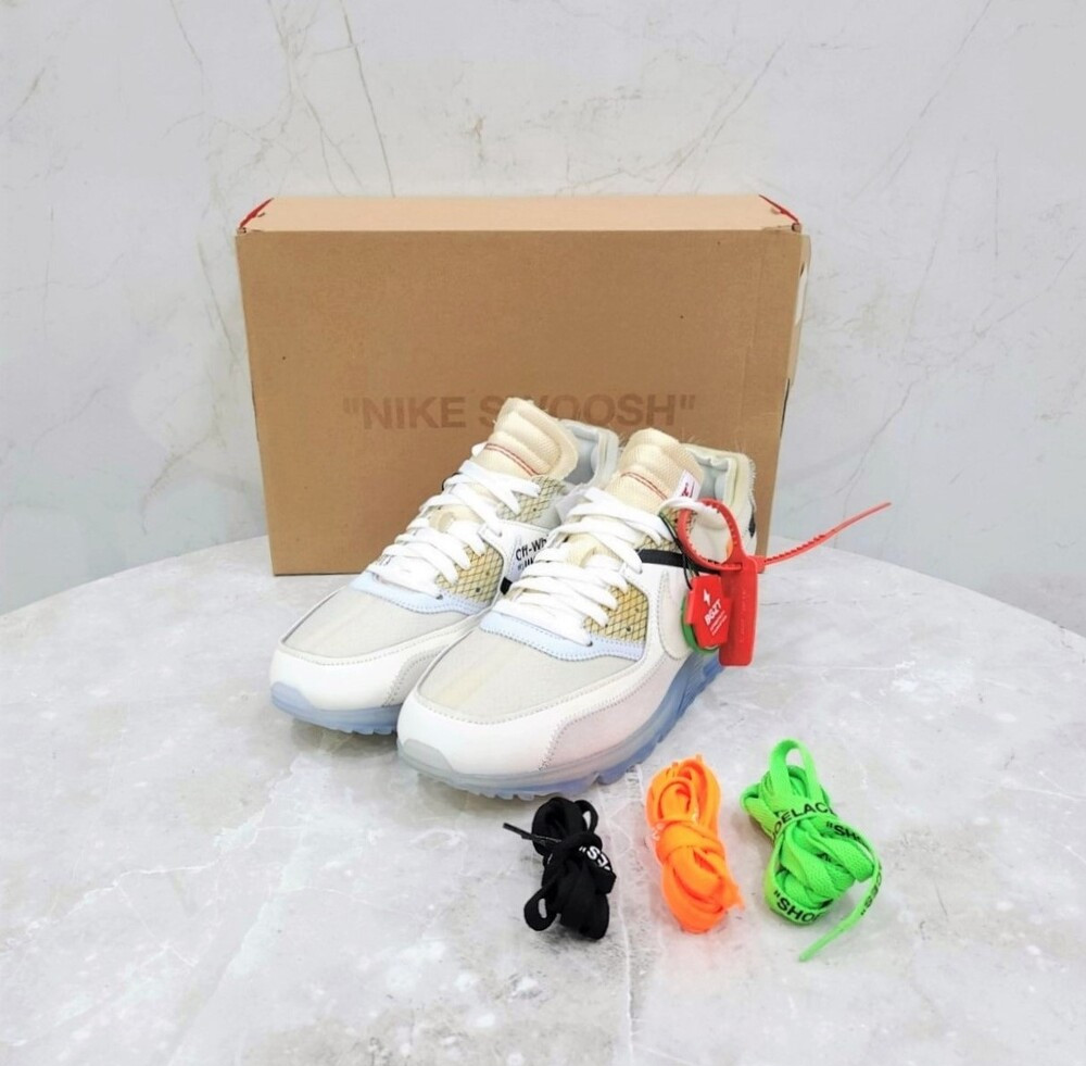 [럭스유] US8.5 / 나이키 X 오프화이트 에어맥스 90 OG 더 텐